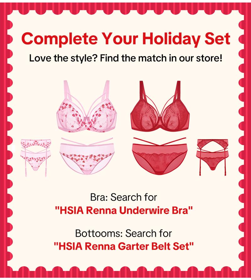 HSIA Renna Valentine's Day Embroidery Sheer Mesh Lightweight Lift Underwire Bra Comfort Fit
