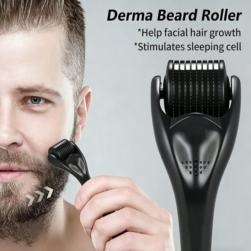 EAST MOON Beard Growth Serum & Derma Roller Kit, Beard Care Nutritional Oil, Making Beards Thicker and More Shiny, Daily Beard Care Products for Men