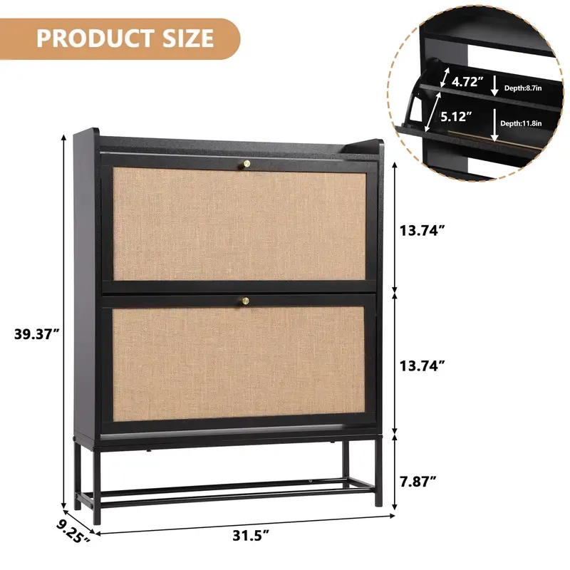 Giratree Shoe Cabinet with Flip Drawers