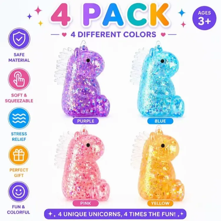 4pcs（Blue+Pink+Orange+Purple）