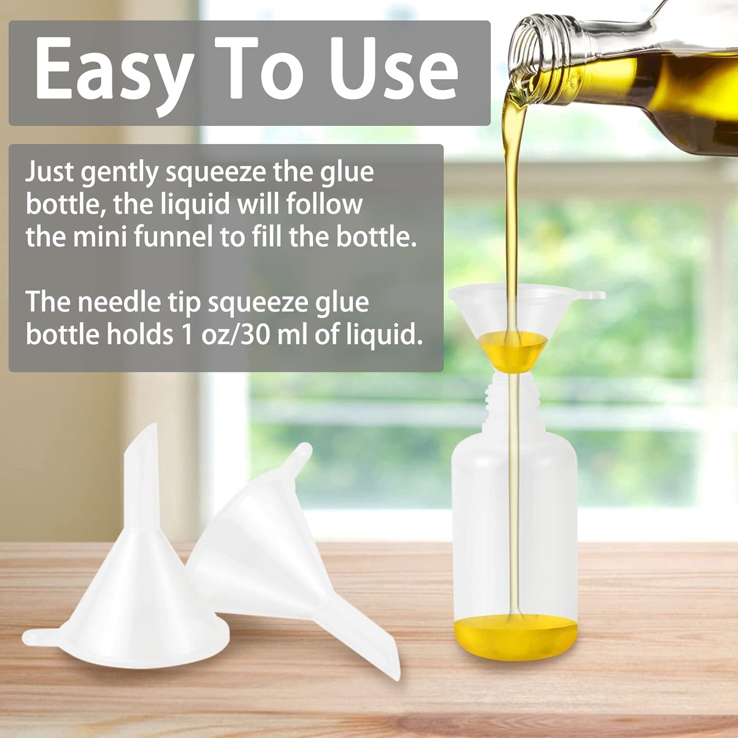 18PCS Precision Needle Tip Glue Applicator Bottles, 6 Color 30ML/1 OZ Fine Needle Tip Squeeze Bottle with Mini Funnel for DIY Paint Paper Quilling Craft Glue Ink Liquid Acrylic Painting