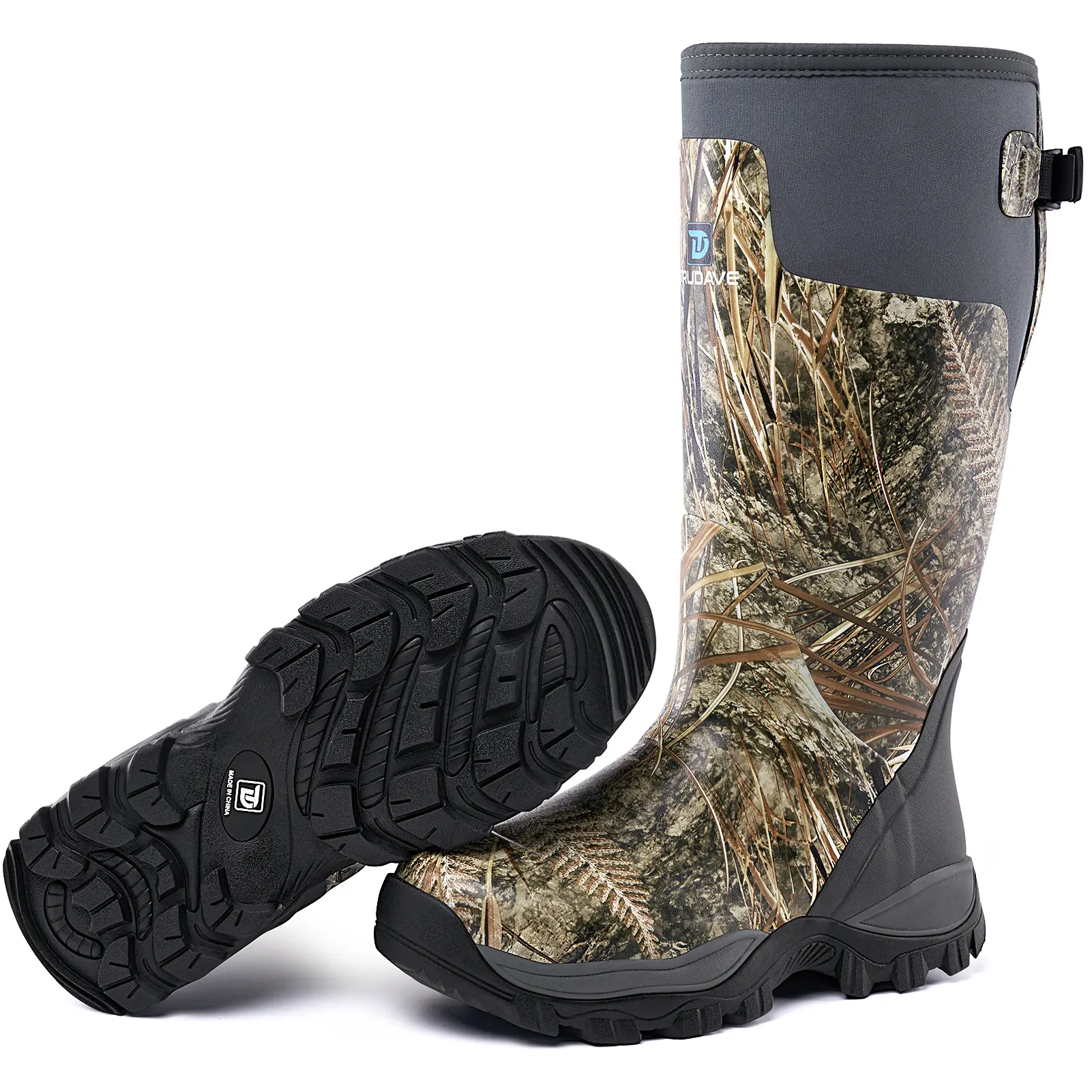 Trudave Hunting Boots for Men, Waterproof Rubber Boots with Steel Shank, 5mm Neoprene Camo Insulated Mens Rain Boots (Size 5-14) Durable Construction Comfort Footwear Walking Shoes #TiktokShopBlackFriday,back to school,back to school haul