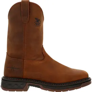 Georgia Boot Mens Wellington 8 Inch Electrical Soft Toe  Work/Duty - Brown