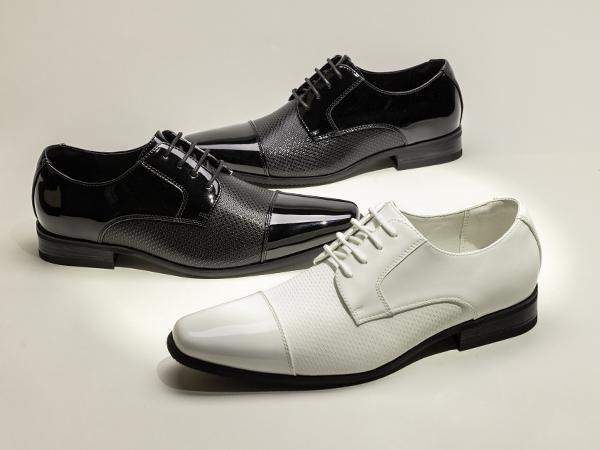 Bruno Marc [Colin] Men's Cap-Toe Patent Leather Oxford Shoes with Lightweight Design, Durable Rubber Outsole & Stacked Wooden Heel - Boy, Footwear