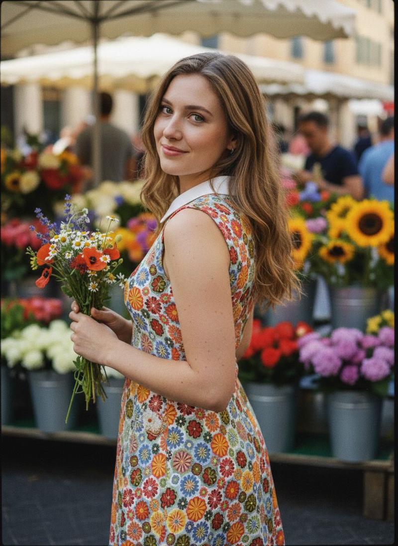 ORANGE 1960S DAISY PETER PAN COLLAR DRESS Summer Casual Wear Women Womenswear