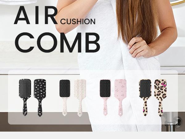 MEXS Double-sided Printed Air Cushion Comb for Women Gift,Detangling Paddle Brush for Smooth & Shiny Hair,Suitable For All Hair Types MEXS Double-sided Printed Air Cushion Comb for Women Gift,Detangling Paddle Brush for Smooth & Shiny Hair,Suitable For All Hair Types
