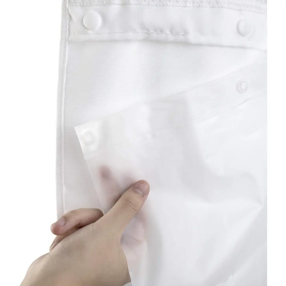 70x54 in Waterproof PEVA Fabric Hookless Inner Shower Curtain Liner - Hotel Style, Frosted, Lightweight, Non-Toxic, Easy Caring, Removable Snap-In Stall Replacement, Simplifies Cleaning, Waterproof PEVA Keeps Dry