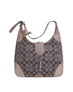 Pre-owned coach Canvas Shoulder Bags HAMPTON SIGNATURE HOBO CLIP – Y23K6F12632