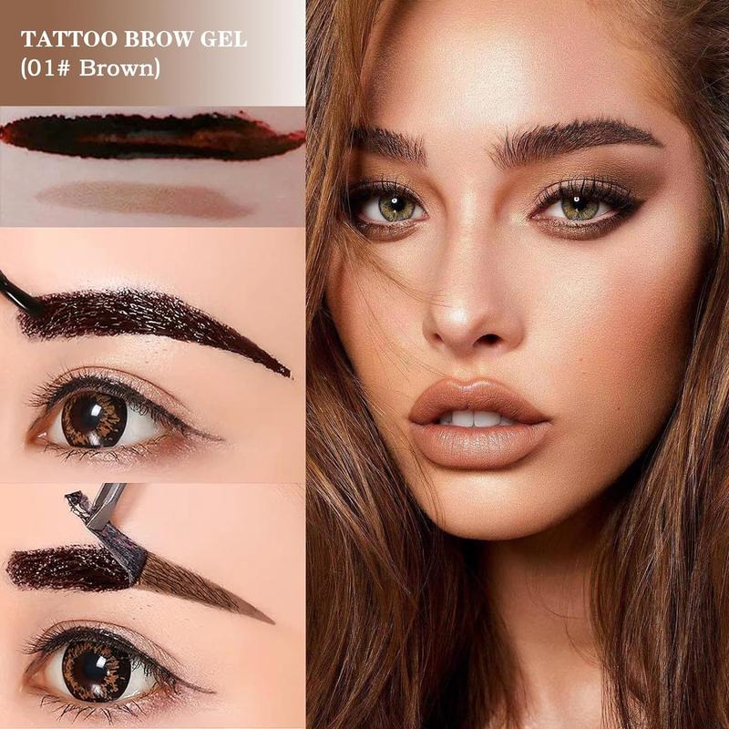 Easy Peel-Off Eyebrow Gel - Waterproof & Sweatproof, Long-Lasting Black or Brown Tattoo Tint, Film Forming, Medium Coverage for All Skin Types Easy Peel-Off Eyebrow Gel - Waterproof & Sweatproof, Long-Lasting Black or Brown Tattoo Tint, Film Forming, Medium Coverage for All Skin Types