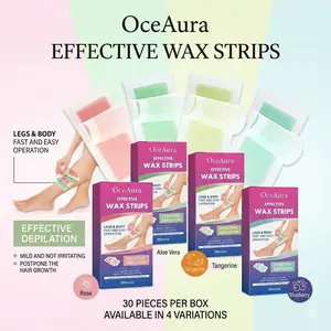 Scented hair removal wax strips series: Gentle, moisturizing, refreshing, and smooth body hair removal wax strips