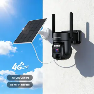 BEENOCAM US 4G Solar-Powered Charging Camera Outdoor Surveillance Camera Black Human Detection Night Vision Security Camera