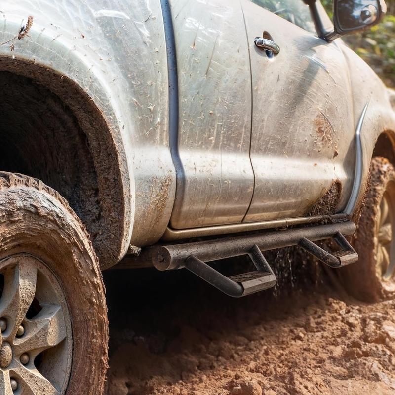 YITAMOTOR Drop Down Running Boards Compatible with Tacoma 2024-2025 Double Cab, 3.5 Inch Tacoma Side Steps Textured Black Nerf Bars Car Accessories Truck Automotive Parts Vehicle Replacement Black Powder Coated Running Boards Black Running Boards Outdoorf