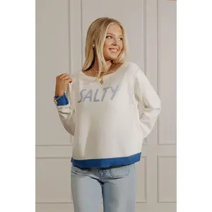 Salty Sea Embroidered Knit Sweater