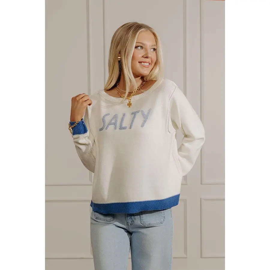 Salty Sea Embroidered Knit Sweater