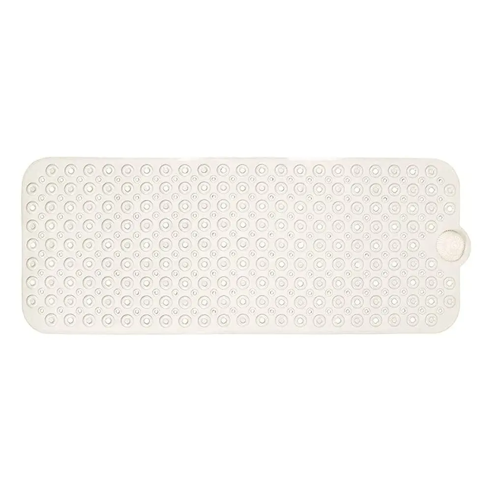 WOWMTN Extra Large No-Slip Bath Mat 40 x 16 Inch with Drain Holes, Suction Cups, Machine Washable, Anti-Slip Feature for Bathroom and Shower Use