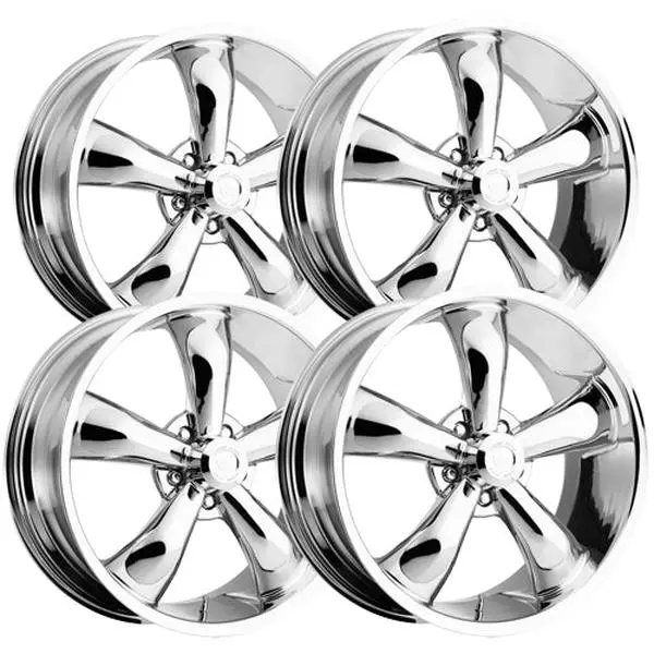 (Set of 4) Staggered Vision 142 Legend 5 20" 5x115 +20mm Chrome Wheels Rims