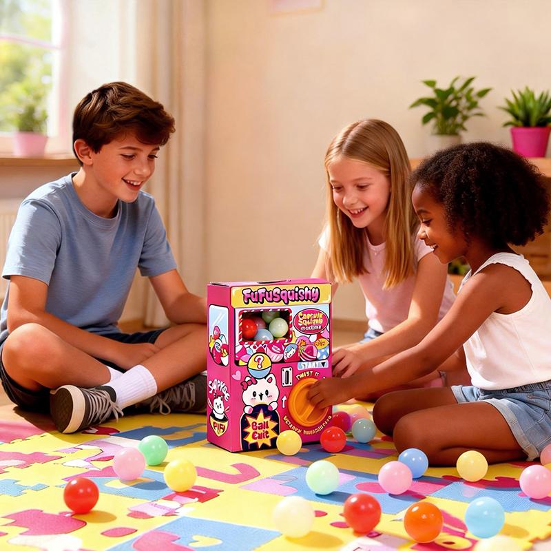 FUFUSQUISHY 30pcs Squishy Capsule Set, Capsule kit with Cute Taba Squishy toys, Birthday Gifts, Stress Relief Toys