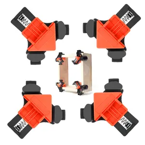 4Pcs Corner Clamp for Woodworking - 90 Degree Right Angle Clamp Holding Clips,Spring Loaded Woodworking Clamp,DIY Tool for Photo Framing,Welding