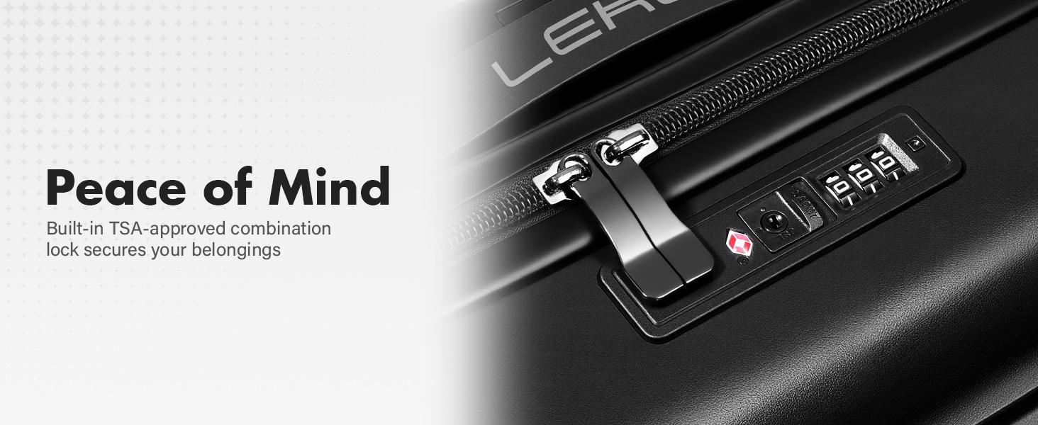 Lekesky 16 Inch Carry-On Luggage – Airline Approved Hardside Suitcase with TSA Lock, Spinner Wheels, Lightweight ABS Travel Bag for Men & Women