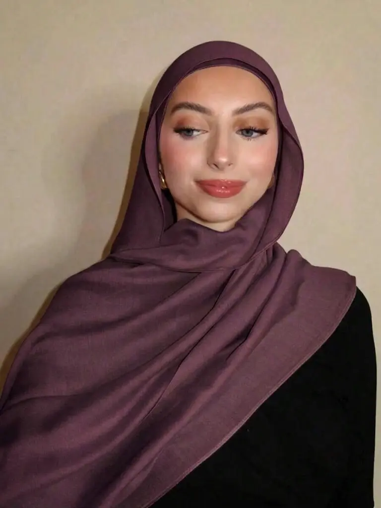 Premium Jersey Hijab for Women - Soft Stretch Solid Color Headscarf, Elegant Long Non-Slip Shawl Wrap for All Seasons, Fluid Drapes, Long Length, Plain, Minimalist Solid, Wrap Style