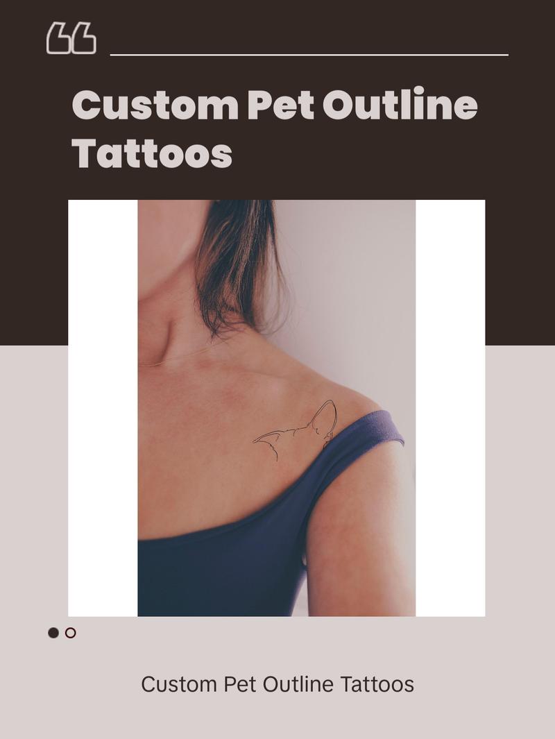 Temporary Tattoo Sheet Pick a Design 8.5" x 11" | Dog or Cat Outline Temporary Tattoos
