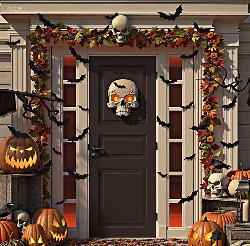 【BougeRV 3D Bat Design LED Decorations】12pcs/24pcs Set Spooky Ornaments for Home Party Festival Halloween Easy Install Wall Stickers Smooth Application - Decorative(Non-remote)