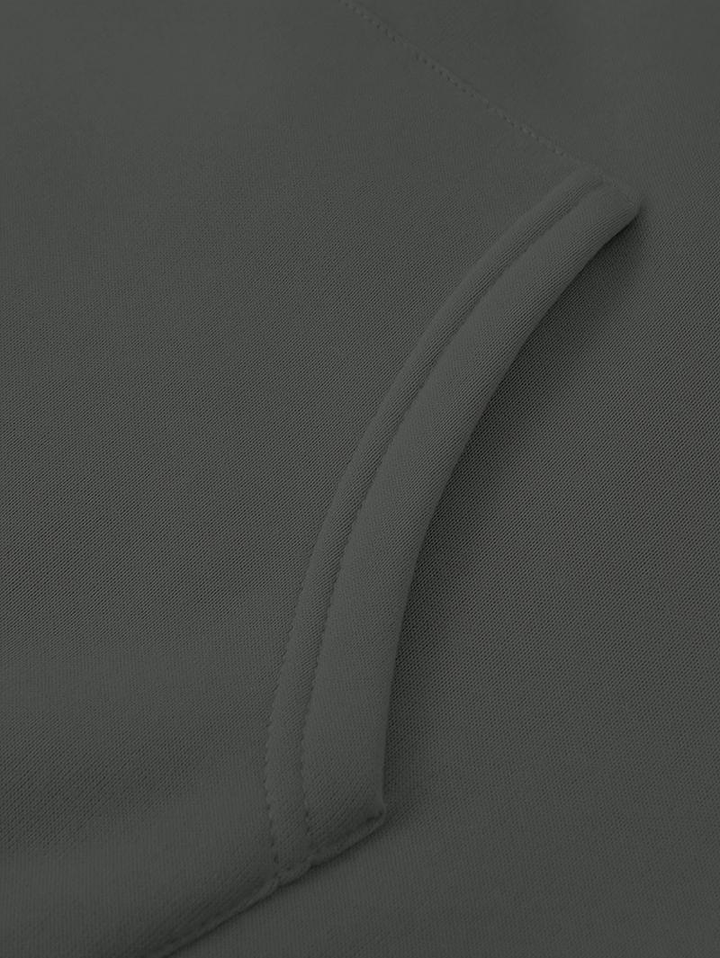 Men'S Complete Outfit - Stylish Hooded Sweatshirt & Joggers Set with "BLACK" Print, Gray Casual Streetwear, Long Pants, and Matching Hoodie, Perfect for Fall/Winter, Cozy Clothing | Sporty Look | Nonstretch Fabric