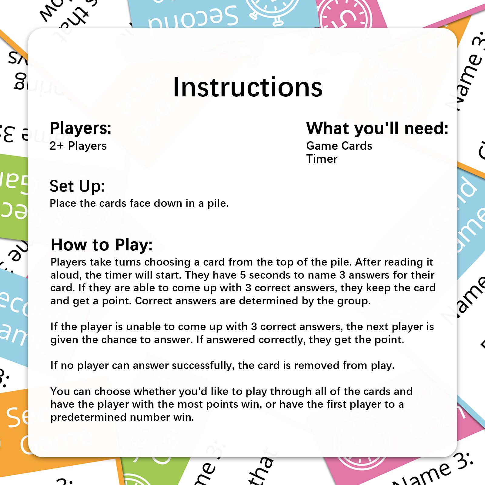 Easter Hack Fast Answer Card Game with 72 Cards & Timer, Hilarious Party Game for 2-10 Players,Quick Easy Setup Valentine's Day Galentine Night Party Card Game for Adult Family Friends Couple Easter Basket Stuffer