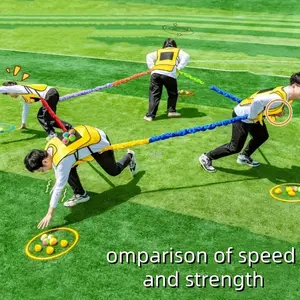 Colorful Tug-of-War Rope Ideal Activity Tool for Group Gatherings Versatile for Outdoor & Indoor Team-Building Exercises Stretchy Fitness Band Enhances Teamwork and Fun