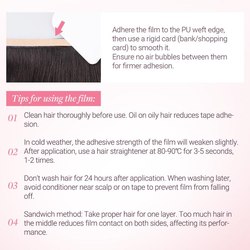 GOO GOO Tape In Weft Hair Extensions,Genius PU Long Weft premium tape wefts,14-24 Inch Real Human Hair Remy Human Hair for Natural Look & Volume