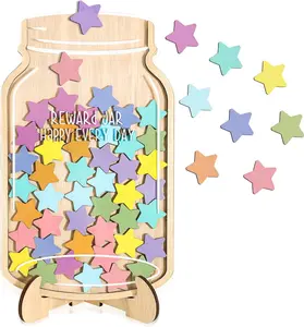 Magnetic Reward Jar, Star Jar Reward System for Kids, Behavior Management Classroom Board Tools, Reward Chart for Kids Students at Home Classroom Dong Heng Co. LTD