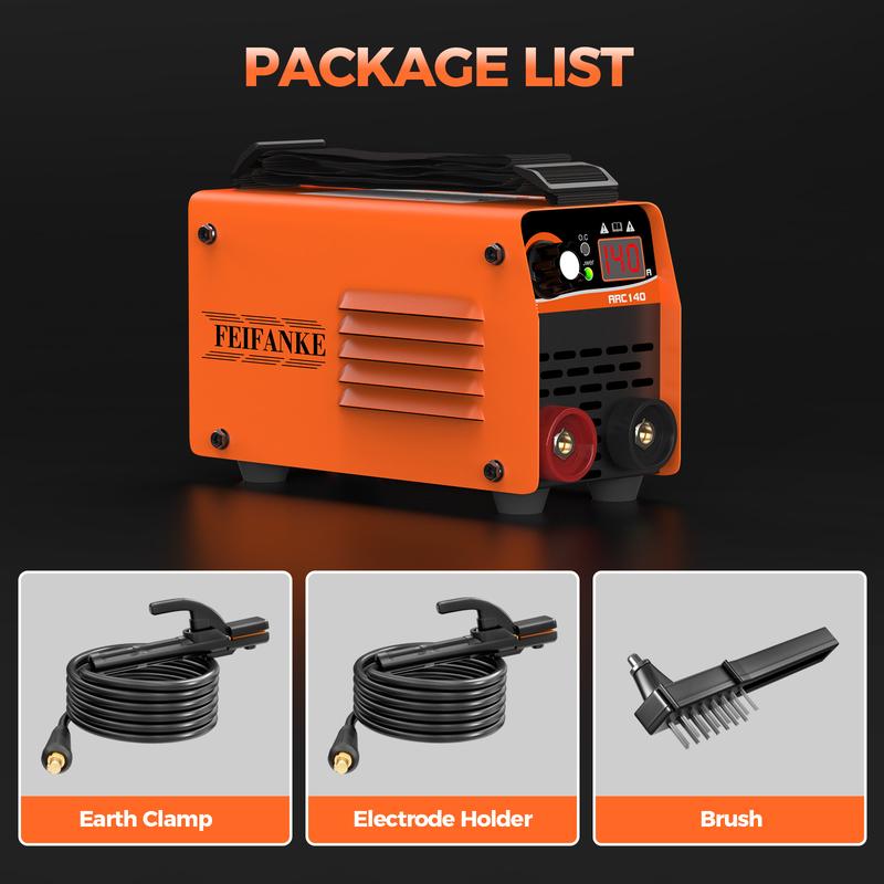 FEIFANKE ARC140Amp 110V Mini Stick welder ,Portable IGBT inverter MMA welding machine with Hot Start /Arc Force /Anti-Stick , metal work tools
