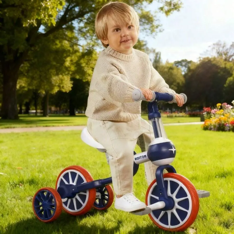Children's Bicycle, Riding Tricycle, Children's Balance Bike, With Detachable Pedals And Training Wheels, And An Adjustable Seat, Suitable For Boys And Girls Aged 2-4.