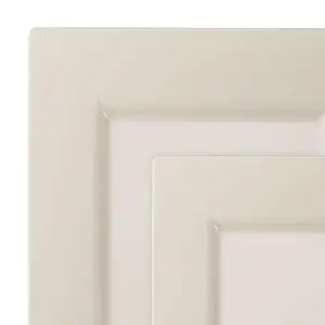 Ivory Square Plastic Plates Dinnerware Value Set (120 Dinner Plates + 120 Salad Plates)