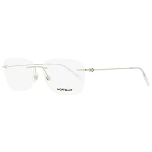 Montblanc Rimless Eyeglasses MB0075O 003 Silver/Transparent 56mm 0075