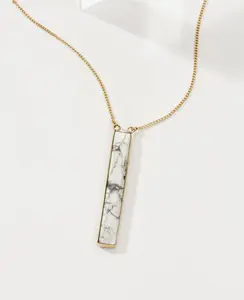 Minimalist Natural Howlite Necklace