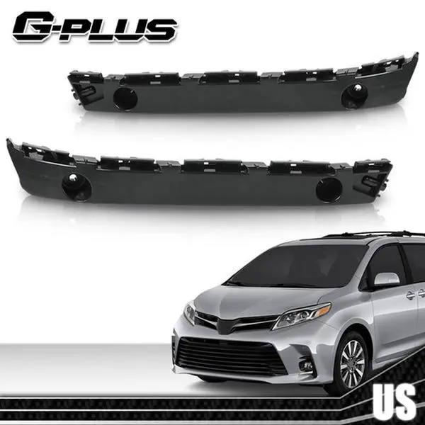 New 2pcs Plastic Front Bumper Cover Support Brackets - Left/Right Bumper Fixing Parts, Easy Install Car Accessories Fit For 2011-2020 Toyota Sienna, Car Exterior Accessories