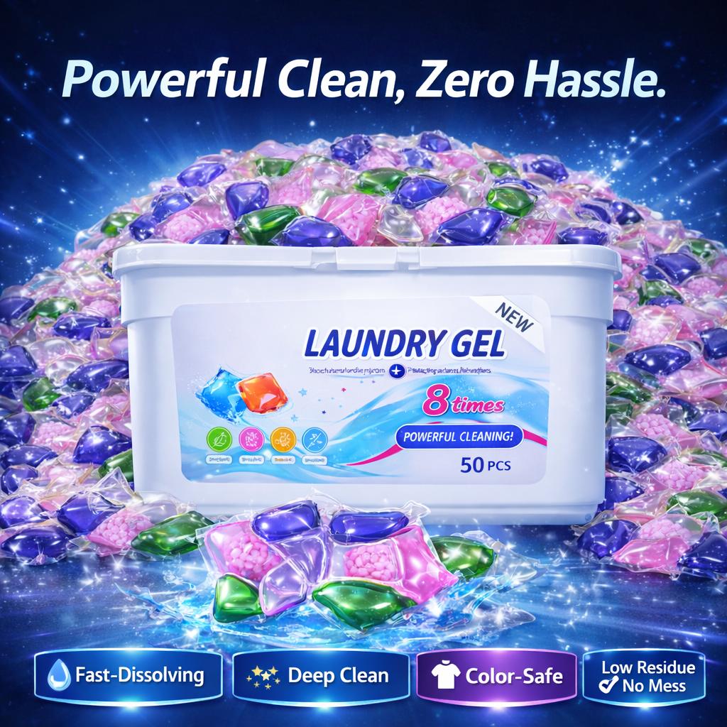 5-in-1 Laundry Detergent Pods (50 Count) with Coconut Sea Breeze Scent Booster – Toss & Wash Heavy Duty Stain Remover Pods
