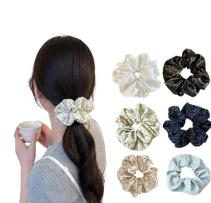 Elastic Hair Scrunchies, Soft Hair Ties for Women & Girls Long Hair