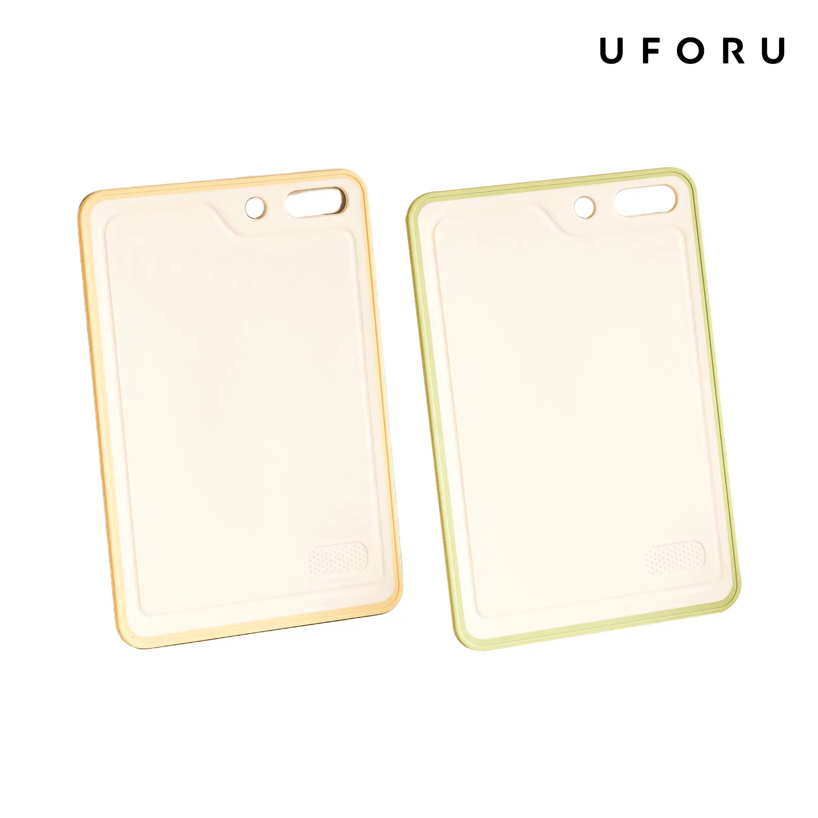 UFORU Green Silicone Chopping Board 15.8" x 10.6" Non-Slip Dishwasher Safe Reversible Cutting Board for Kitchen & Camping BPA Free Spill-Proof Edge Guard Handles Knives#SummerWins#DFYD