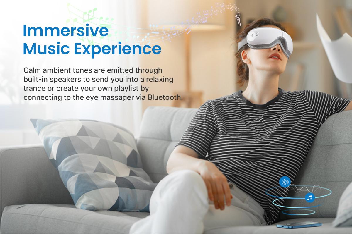 RENPHO Eyeris 1 Eye Massager with Heat, Gift Choice for Man Women Smart Comfort Eye Mask with Bluetooth Music, Spring Glow Up Birthday Gift