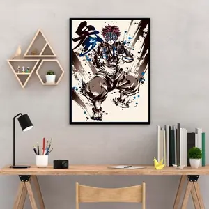 Demon Slayer Akaza Manga Poster – Intense Anime Wall Art, Manga Decor & Gift