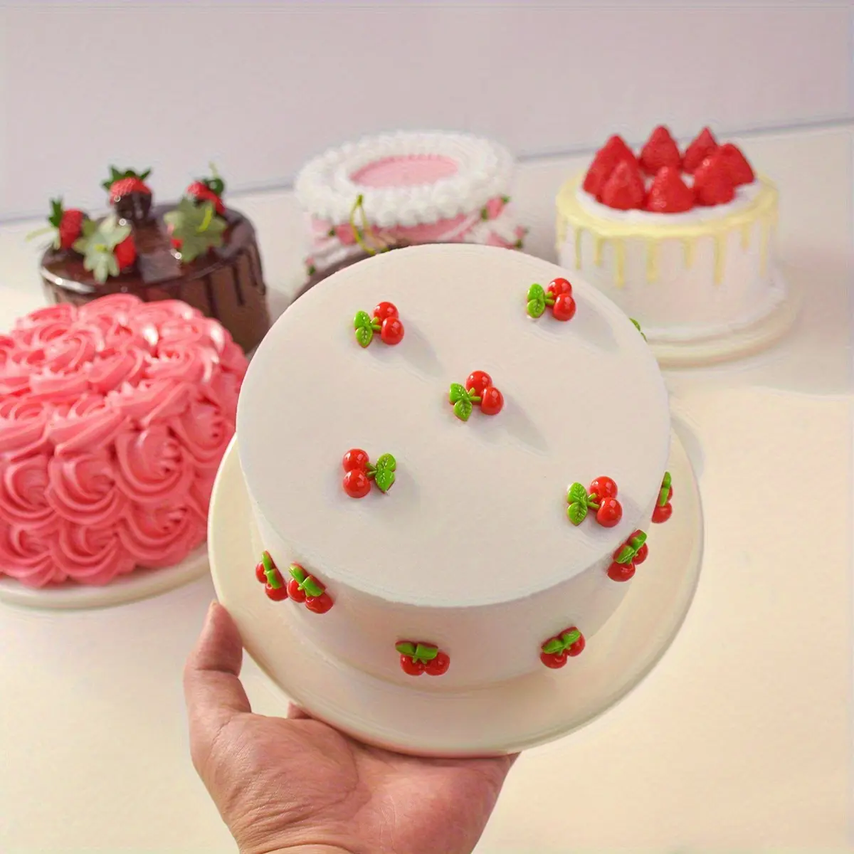 Simulation Cake Display Props – Photography/Baking/Event Decoration Cake Model – Fashionable Fake Cake Replica, Suitable for Storefronts, Home Scenes, and Party Displays Fondant Cake Cake Decorating Supplies