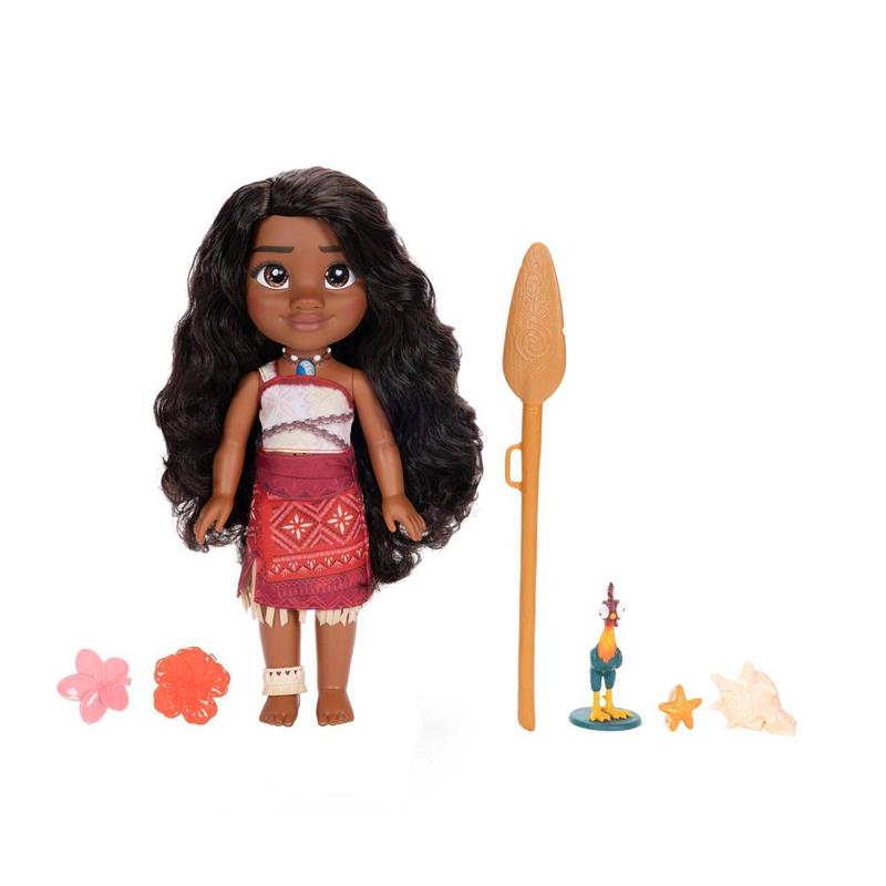 Disney Moana 2 My Singing Friend 14" Moana Doll & Heihei - Singing, Talking, 15 Phrases, 6 Accessories, Perfect Gift for Kids Ages 3+