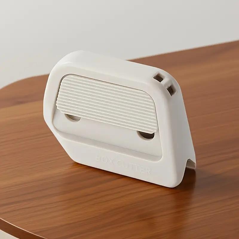 Safety Magnetic Box Cutter with Retractable Ceramic Blade, No Sharp Edge Carton Cutter, Lightweight Package Cutting Tool for Home and Office Use