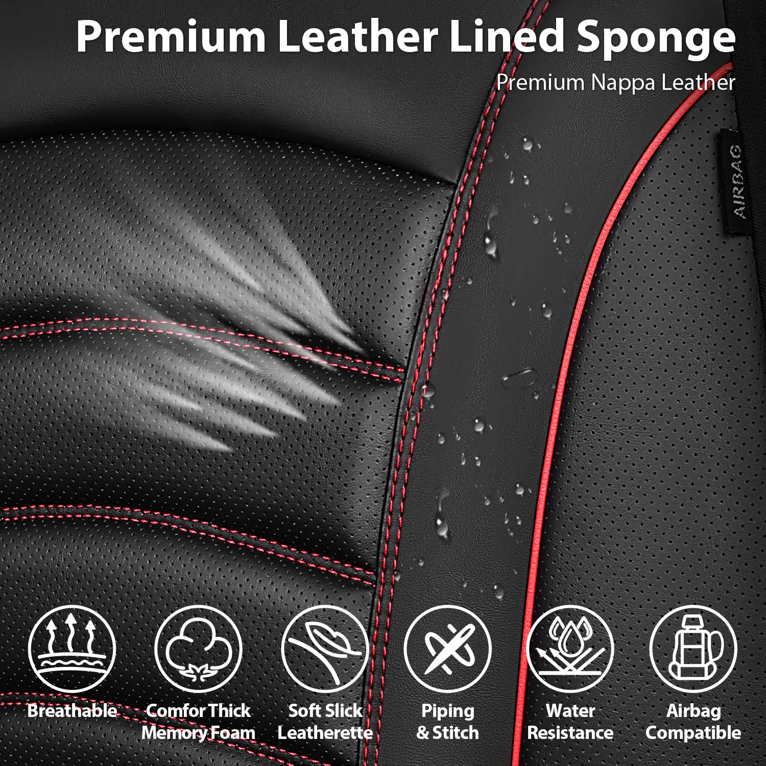 CAR PASS 3D Foam Mesh Leather Car Seat Covers Front Seats, Air Cool Mesh Front Seat Covers for Car, Universal Fit for SUV Truck Sedan Automotive, Armrest Airbag Compatible CAR PASS 3D Foam Mesh Leather Car Seat Covers Front Seats, Air Cool Mesh Front Seat Covers for Car, Universal Fit for SUV Truck Sedan Automotive, Armrest Airbag Compatible