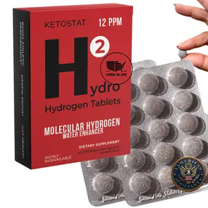 Ketostat Hydrogen Water Tablets 60 ct 12PPM US Company Molecular Hydrogen Water Enhancer for Youth Highly Bioavailable Healthcare Dietary Supplement Magnesium Fitness Supplement Edible
