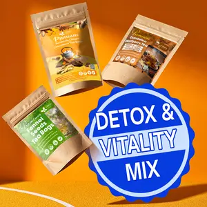 【FreshDrinkUS】 Detox & Vitality Mix, Fennel Seed, Turmeric Ginger Cinnamon & Herbal Liver–Kidney Tea Bags, 100% Natural Botanical Ingredients, Eco-Conscious Edible Corn Fiber Tea Bags, No Sugar, No Caffeine, No Gluten, Vegan – Herbal Beverage