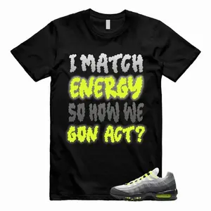 Air Max 95 Big Bubble Neon Yellow Black Cool Grey 2026 OG T Shirt Match MATCH