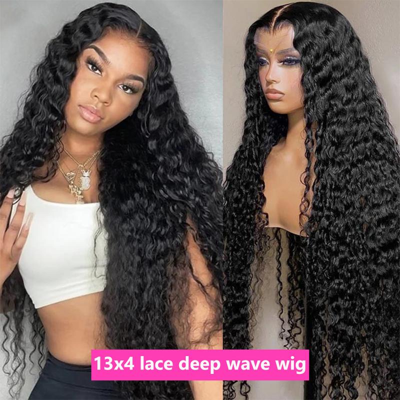 Bling Hair Deep Wave HD Lace front 13x6 13x4 Kinky Curly Human Hair Wigs Transparent Lace Frontal Wig PrePlucked 180 Density Wigs For Women with Baby Hair TikTokShopHolidayHaul